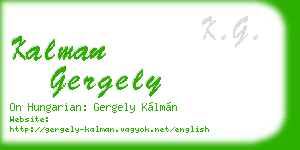 kalman gergely business card